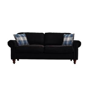Retro Design 2-Seater Sofa with Cushions