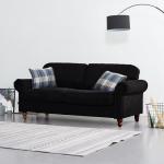 Retro Design 2-Seater Sofa with Cushions