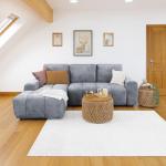 Cimiano Grey Corner Sofa Bed with Storage