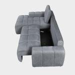 Cimiano Grey Corner Sofa Bed with Storage
