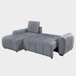 Cimiano Grey Corner Sofa Bed with Storage