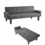 Tufted 3-Seater Sofa Bed - Dark Grey