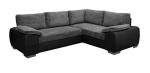 Enzo Corner Sofa Bed with Storage - Grey/Black