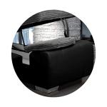 Enzo Corner Sofa Bed with Storage - Grey/Black