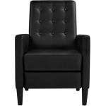 Yaheetech Black PU Leather Reclining Armchair