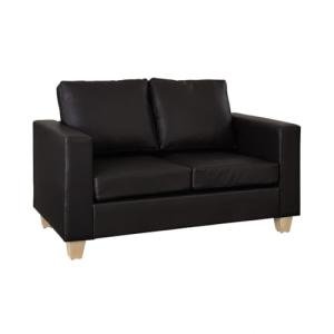 Faux Leather 2-Seater Sofa in Black or Brown