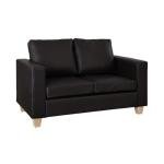 Faux Leather 2-Seater Sofa in Black or Brown