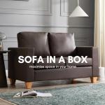 Faux Leather 2-Seater Sofa in Black or Brown