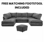 U-Shape Jumbo Cord Sofa for Living Room