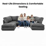 U-Shape Jumbo Cord Sofa for Living Room