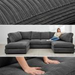 U-Shape Jumbo Cord Sofa for Living Room