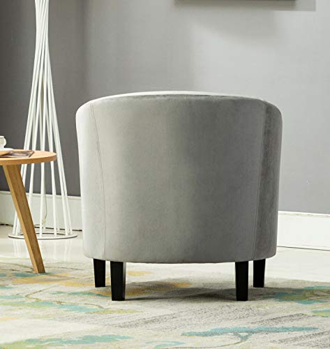 Grey Velvet Tub Armchair for Dining and Living