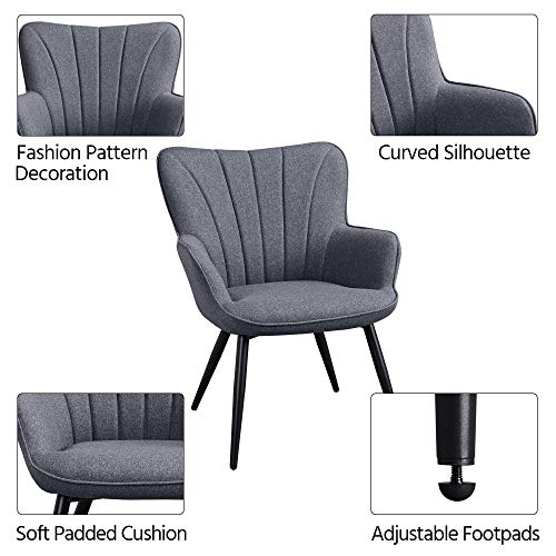 Yaheetech Modern Grey Tub Chair for Living Room