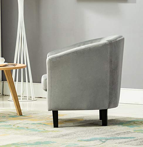 Grey Velvet Tub Armchair for Dining and Living
