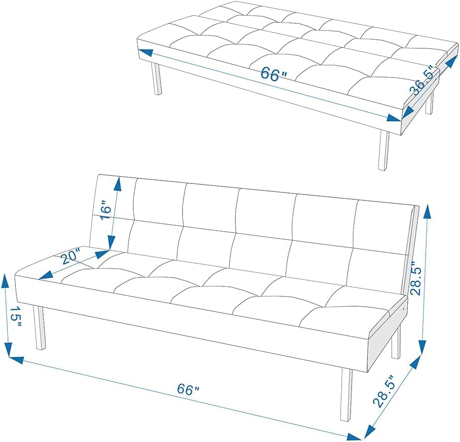 Panana 3-Seater Click Clack Fabric Sofa Bed
