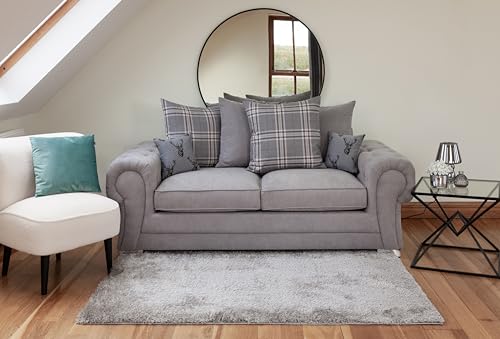 Honeypot Grey 3-Seater Scatterback Sofa Bed
