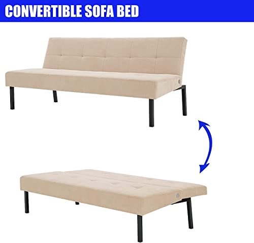 Panana 3-Seater Click Clack Fabric Sofa Bed
