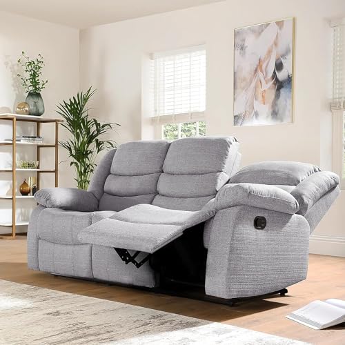 SORRENTO Grey Fabric Recliner Sofa Set