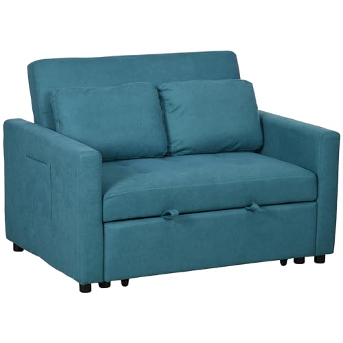 Modern 2-Seater Convertible Sofa Bed with Cushions