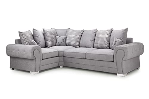 Honeypot Grey Left Corner Sofa Bed