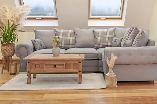 Honeypot Grey Left Corner Sofa Bed