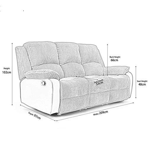 Postana High Back Recliner Sofa Set - Brown