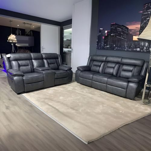 Electric Recliner 3+2 Seater Sofa in Grey