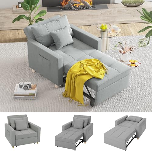 YODOLLA 3-in-1 Convertible Sleeper Chair Bed