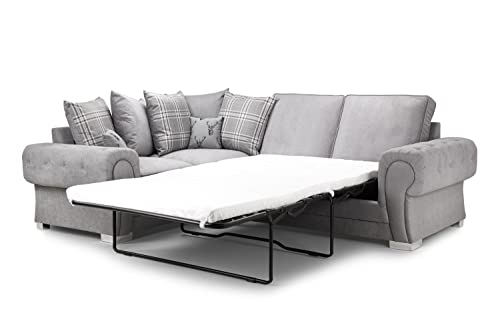 Honeypot Grey Left Corner Sofa Bed