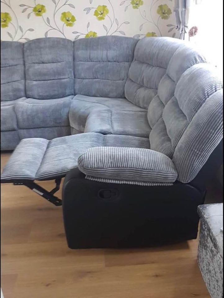 Rio Jumbo Cord Corner Recliner Sofa with Cupholders