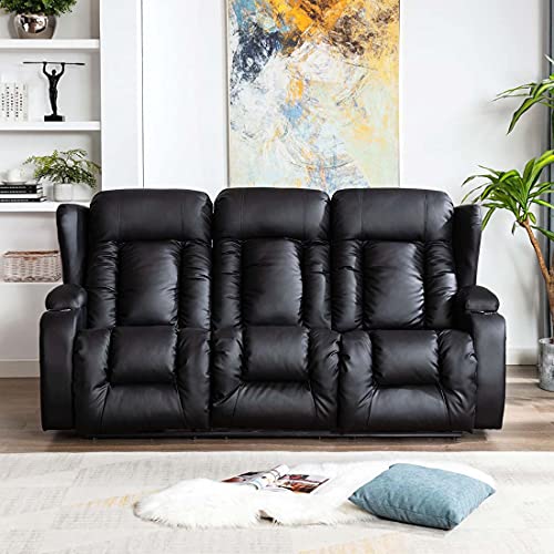 Caesar Electric High Back Leather Recliner Sofa Set