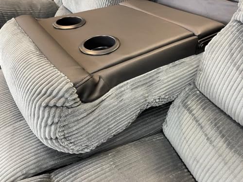Rio Jumbo Cord Corner Recliner Sofa with Cupholders
