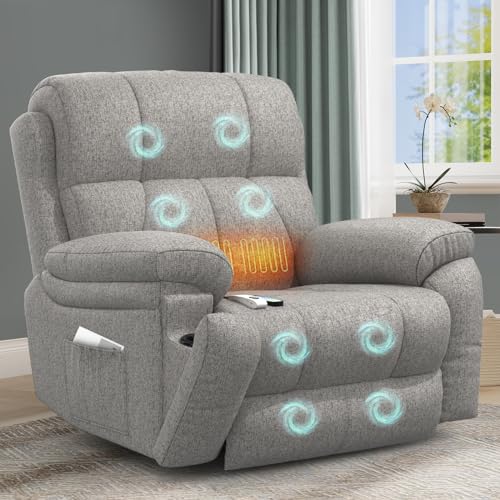 YONISEE Elderly Recliner Chair with Massage & Heat
