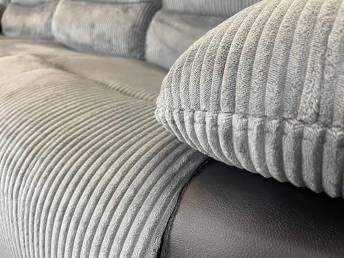 Rio Jumbo Cord Corner Recliner Sofa with Cupholders