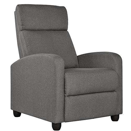 Gray Adjustable Recliner Armchair for Living Room