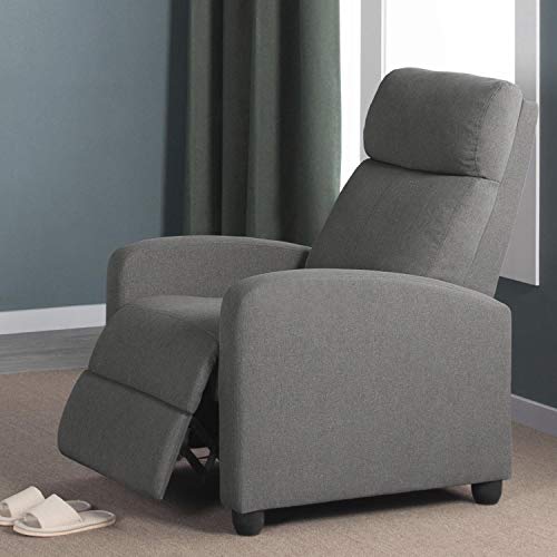 Gray Adjustable Recliner Armchair for Living Room