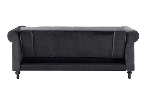 Vintage Velvet Chesterfield Three Seater Sofa Bed