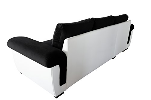Black Corner Sofa Bed with Storage
