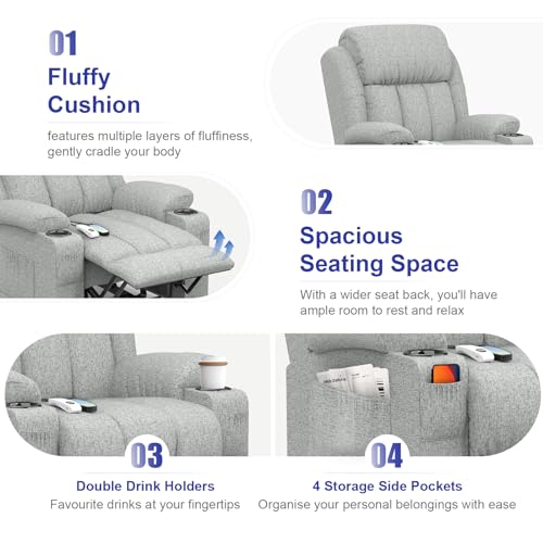 YONISEE Massage Recliner Chair with USB and Storage