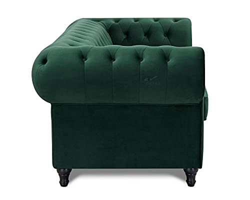 Velvet Green Chesterfield 2-3 Seat Sofa