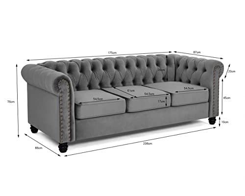 Chesterfield Velvet Sofa in Multiple Colors