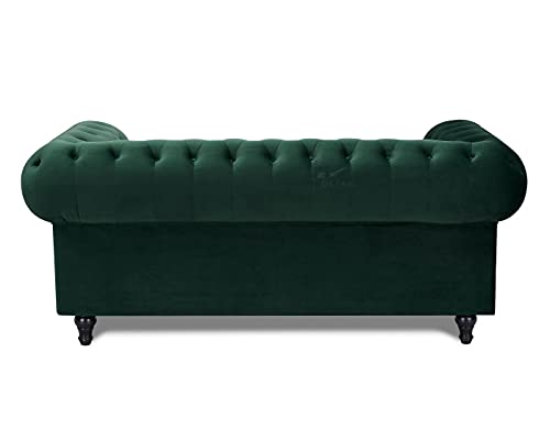 Velvet Green Chesterfield 2-3 Seat Sofa