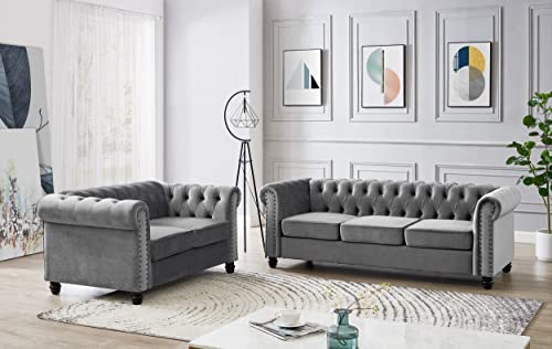 Chesterfield Velvet Sofa in Multiple Colors
