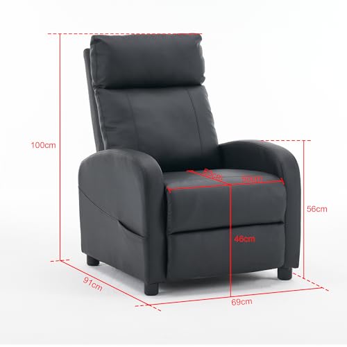 Requena Adjustable PU Leather Recliner Armchair