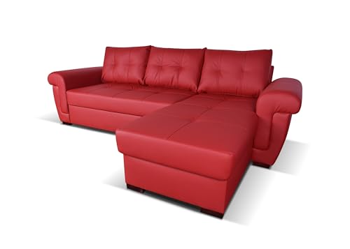 Black Corner Sofa Bed with Storage