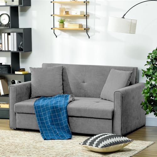 Modern 2-Seater Sofa Bed with Hidden Storage