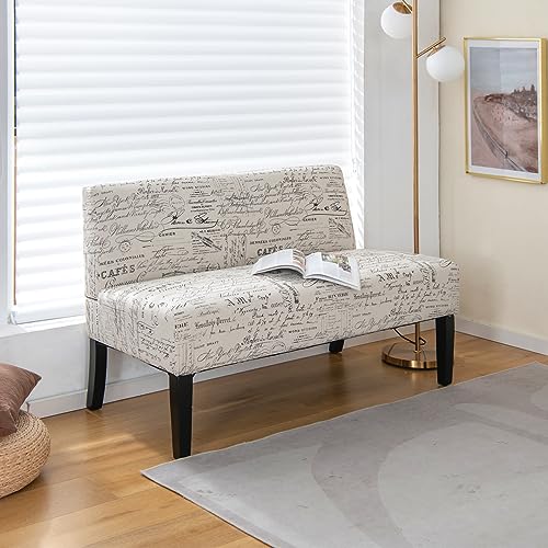 COSTWAY 2-Seater Fabric Loveseat Couch