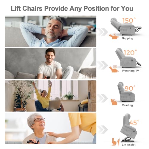 Recliner Lift Chair with Massage and USB Ports