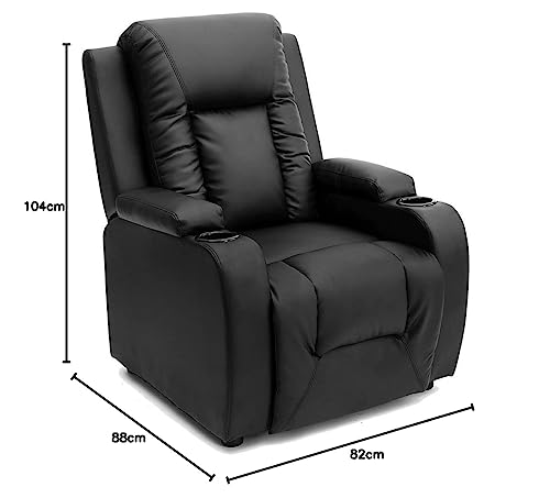 OSCAR Bonded Leather Pushback Recliner Chair
