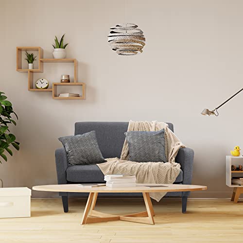 Modern Dark Grey 2-Seat Upholstered Loveseat